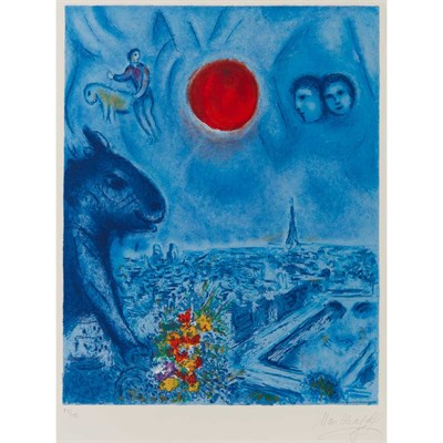 Lot 38 - After Marc Chagall LE SOLEIL DE PARIS (CS 48)...