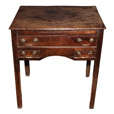 Lot 243 - George III Oak Dressing Table Height 28 inches,...