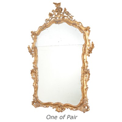 Lot 422 - Pair of Continental Rococo Style Gold Painted...