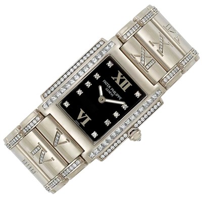 Lot 99 - Lady's White Gold and Diamond 'Twenty-4' Wristwatch, Patek Philippe, Ref. 4910/41