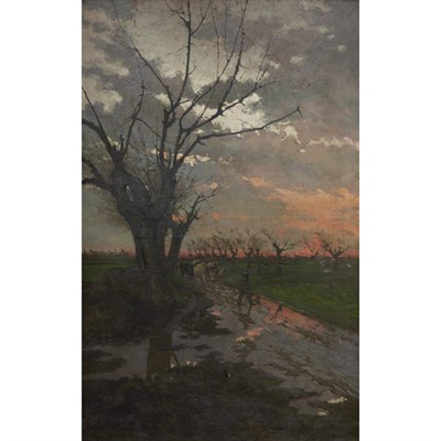 Lot 55 - Giorgio Belloni Italian, 1861-1944 Twilight...
