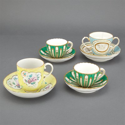 Lot 293 - Continental Porcelain Two-Handled Cup and...