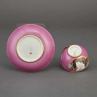 Lot 297 - Meissen Porcelain Cup and Saucer Second...