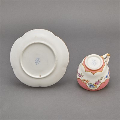 Lot 266 - Sevres Porcelain Cup and Saucer Circa 1758-59...