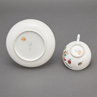 Lot 298 - Meissen Porcelain Cup and Saucer Marcolini...