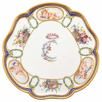 Lot 311 - Sevres Porcelain Footed Plate Circa 1773 From...