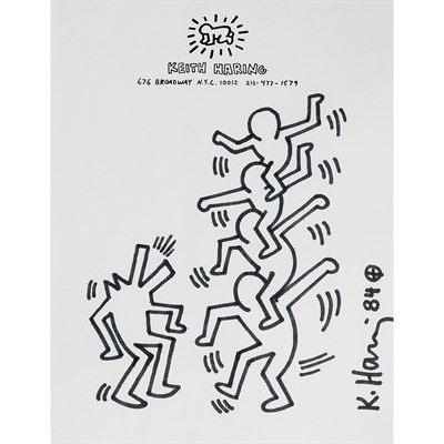 Lot 77 - Keith Haring American, 1958-1990 Untitled (Dog...