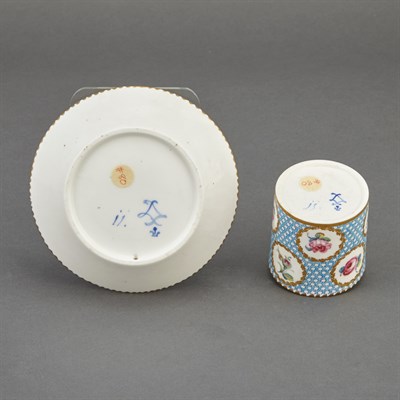 Lot 286 - Sevres Porcelain Cup and Saucer Circa 1770...