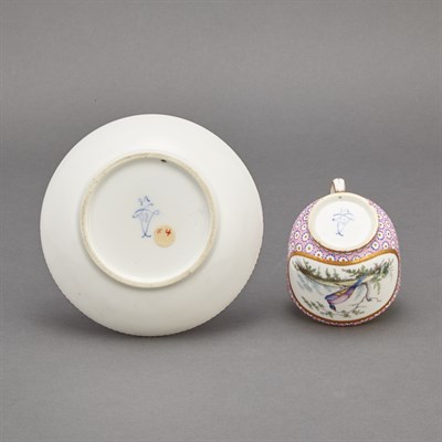 Lot 287 - Sevres Porcelain Cup and Saucer Circa 1780...