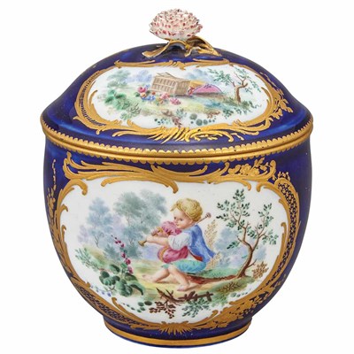Lot 295 - Sevres Porcelain Covered Sugar Bowl Circa 1757...