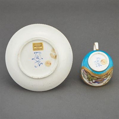 Lot 297 - Sevres Porcelain Cup and Saucer Circa 1769...