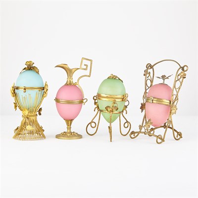 Lot 391 - Group of French Gilt-Metal Mounted Frosted...