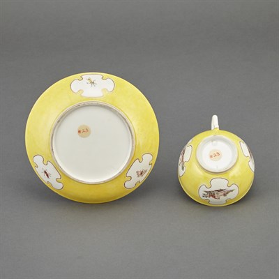 Lot 299 - Nymphenburg Porcelain Cup and Saucer Painted...