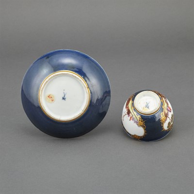 Lot 302 - Meissen Porcelain Cup and Saucer Second...
