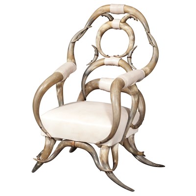 Lot 420 - German Horn Armchair