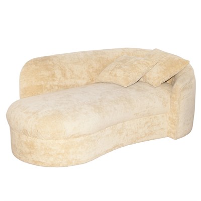 Lot 173 - Upholstered Chaise Longue Length 67 1/2 inches.