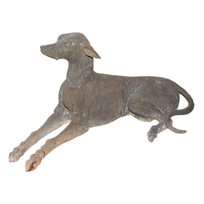 Lot 445 - Pair of Iron Garden Figures of Dogs Length 47...