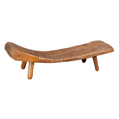 Lot 141 - African Wood Bench Length 52 1/2 inches.