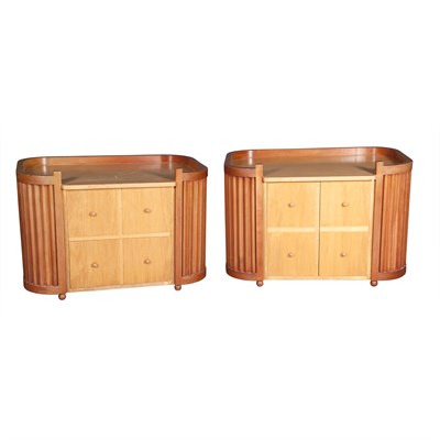 Lot 308 - Pair of Robert Stern Fruitwood Side Tables...