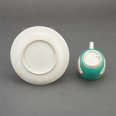 Lot 304 - English Porcelain Cup and Saucer 18th Century...
