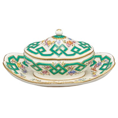 Lot 294 - Sevres Porcelain Sauceboat on Stand Circa 1758...