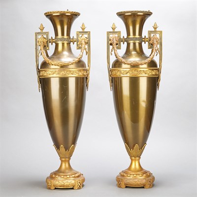 Lot 550 - Pair of Neoclassical Style Gilt-Metal Mounted...