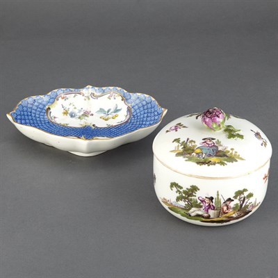Lot 288 - Meissen Porcelain Covered Sugar Bowl Second...