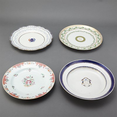 Lot 300 - Set of Four Chinese Export Famille Rose...