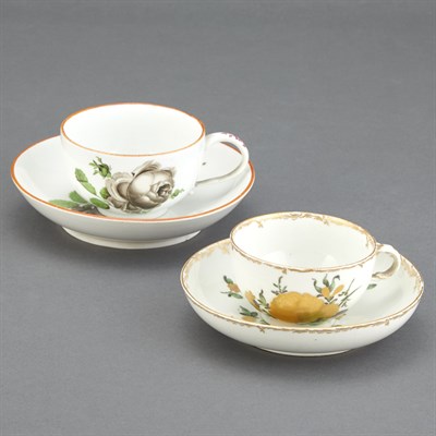 Lot 273 - Furstenberg Porcelain Teacup and Saucer 18th...