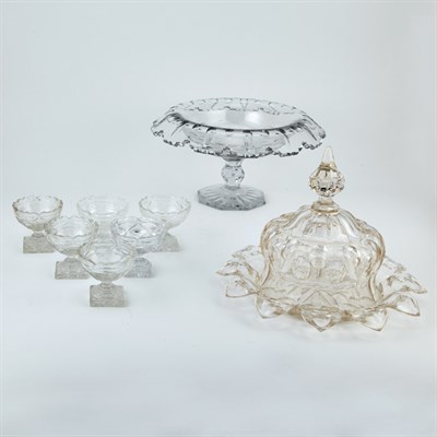 Lot 105 - Group of Cut Glass Table Articles Comprising a...