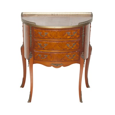 Lot 280 - Louis XV Style Inlaid Fruitwood Side Table...
