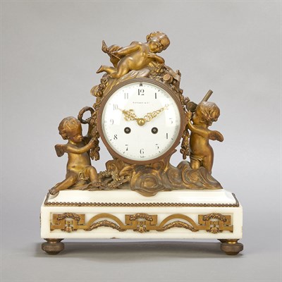 Lot 156 - Louis XVI Style Gilt-Bronze and White Marble...