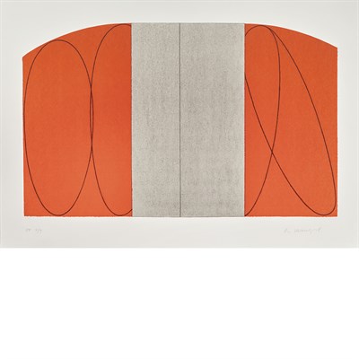 Lot 105 - Robert Mangold (b. 1937) RED/GRAY ZONE Color...