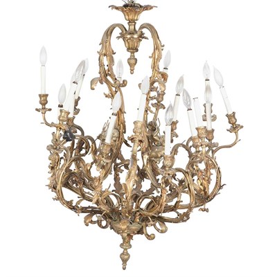 Lot 448 - Louis XV Style Gilt-Metal Sixteen-Light...