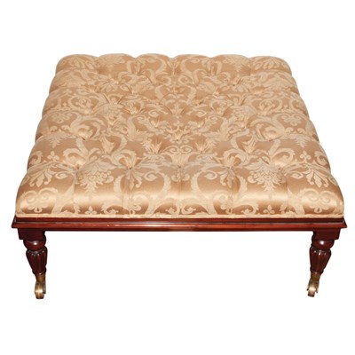 Lot 220 - William IV Style Upholstered Mahogany Ottoman...