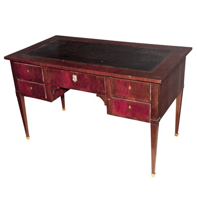 Lot 196 - Continental Neoclassical Style Mahogany Desk...