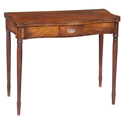 Lot 237 - Pair of Classical Inlaid Mahogany Fold-Over...