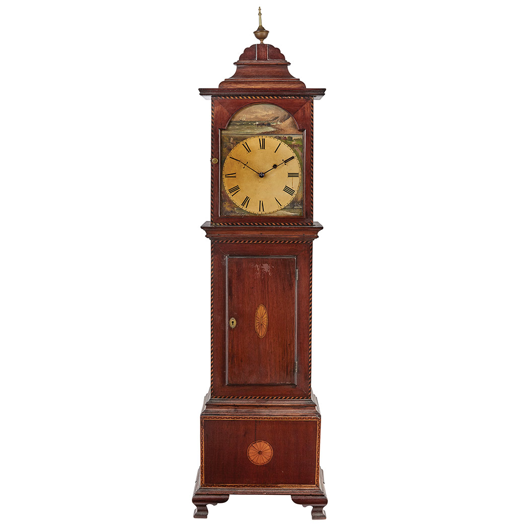 Lot 92 - Federal Style Inlaid Mahogany Dwarf Clock In...