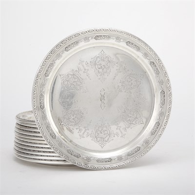 Lot 223 - Set of Twelve Towle Sterling Silver Bread...
