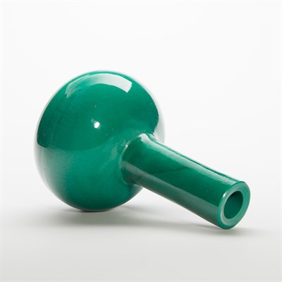 Lot 368 - Chinese Green Sandwiched Glass Bottle Vase...