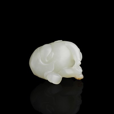 Lot 363 - Chinese White Jade Boy Qing Dynasty Carved...