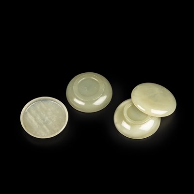 Lot 217 - Two Chinese Celadon Jade Covered Boxes Qing...