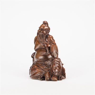 Lot 388 - Chinese Bamboo Root Carving of a Dongfang Shuo...