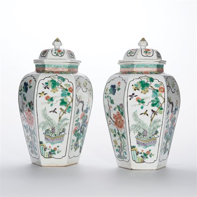 Lot 170 - Pair of Chinese Famille Verte Enameled...