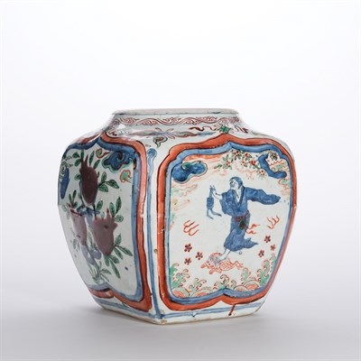 Lot 106 - Chinese Wucai Glazed Porcelain Vase Wanli...