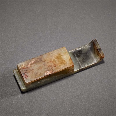Lot 79 - Chinese Archaic Jade Scabbard Slide Han...