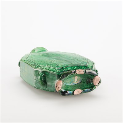 Lot 87 - Chinese Green Glazed Pottery Pilgrim Flask...