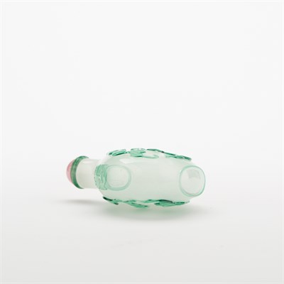 Lot 240 - Chinese Green Overlay Glass Snuff Bottle...