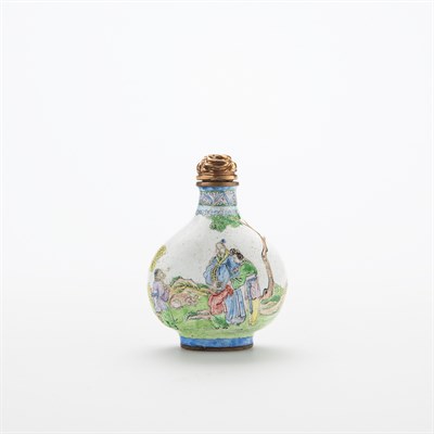 Lot 259 - Chinese Famille Rose Enamel Snuff Bottle Qing...