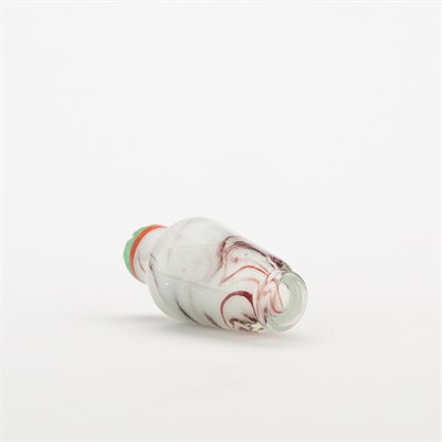 Lot 239 - Chinese White and Red Swirl Glass Snuff Bottle...